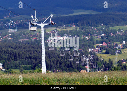 Liftanlagen im Sommer für Wanderer das Tatra-Gebirge in der Nähe von Zakopane Polen besuchen verwendet Stockfoto