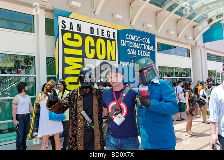 Comic-Con International 2009 in San Diego statt. Die jährliche Comics und Volkskunst Übereinkommen zieht 126.000. Stockfoto