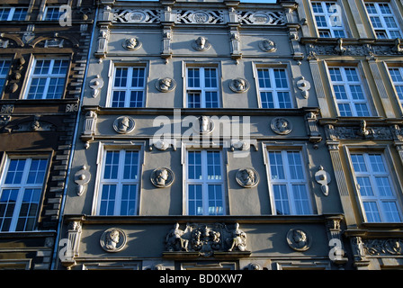 Die alte Stadt Danzig originalgetreu wieder aufgebaut, nachdem es im zweiten Weltkrieg Polen fast vollständig zerstört wurde Stockfoto