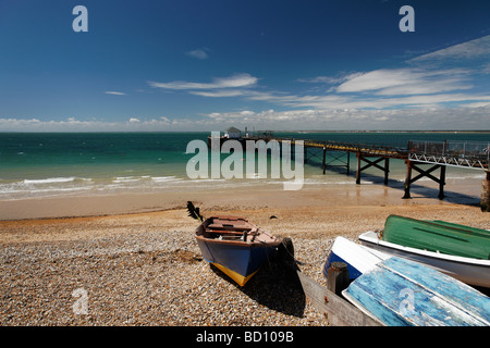 Ein Blick auf die Strände in der Totland Bay Area, Isle Of Wight Stockfoto