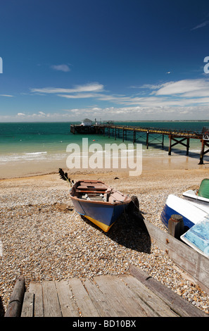 Ein Blick auf die Strände in der Totland Bay Area, Isle Of Wight Stockfoto