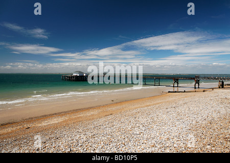 Ein Blick auf die Strände in der Totland Bay Area, Isle Of Wight Stockfoto