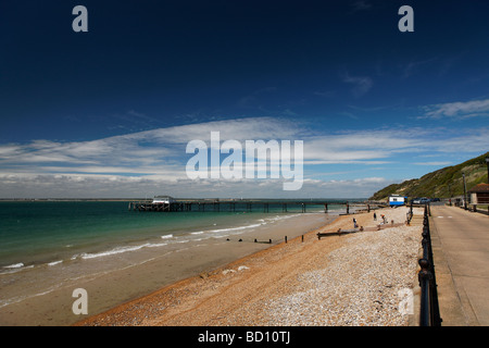 Ein Blick auf die Strände in der Totland Bay Area, Isle Of Wight Stockfoto