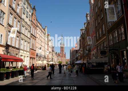 Die alte Stadt Danzig originalgetreu wieder aufgebaut, nachdem es im zweiten Weltkrieg Polen fast vollständig zerstört wurde Stockfoto