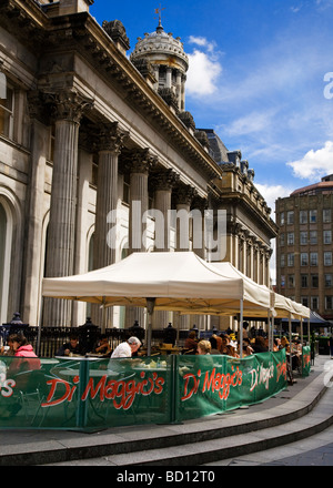 Ein Straßencafé in Royla Exchange Square Glasgow Schottland Stockfoto