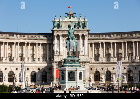 Reiterstatue von Erzherzog Karl, Hofburg Hofburg, Heldenplatz Heldenplatz, Wien, Austria, Europe Stockfoto