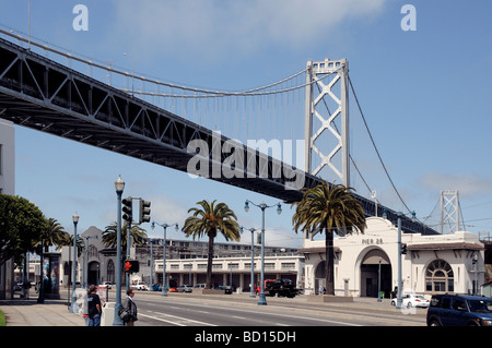 Die San Francisco Oakland Bay Suspension Bridge Stockfoto