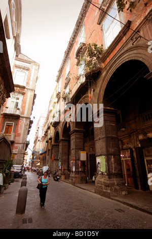 Via dei Tribunali Neapel Italien Stockfoto