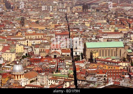 Blick über Neapel von Castel Elmo in Italien Stockfoto