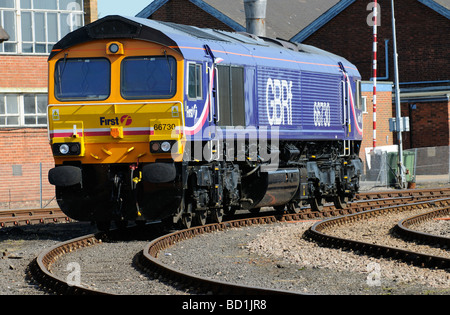 ERSTEN GBRf Lokomotive Rollmaterial des Operators FirstGroup plc Fracht Stockfoto