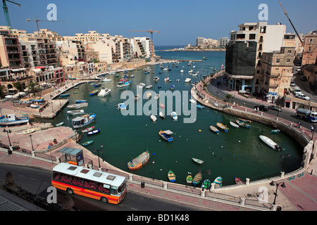 Spinola Bay, St. Julians, Malta Stockfoto