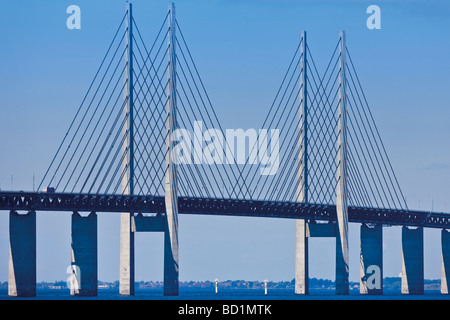 Die Öresund-Brücke zwischen Dänemark und Schweden, Europa Stockfoto