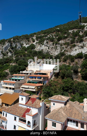 Blick von der Seilbahn. Gibraltar. Europa Stockfoto