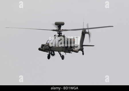 Fairford Airshow Sonntag 2009 Westland Apache AH-64 Longbow Army Air Corps Middle Wallop die Blue Eagles Stockfoto