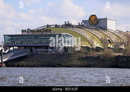 Musical-Theater im Hafen Hamburg, Deutschland (Anzeige der König der Löwen) Stockfoto