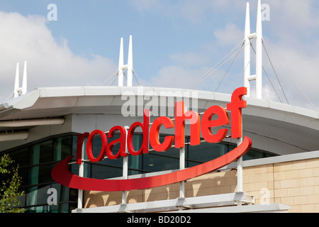 Außenseite der Roadchef Autobahn-Tankstelle auf der m6-Mautstraße bei Norton Canes Staffordshire uk Stockfoto