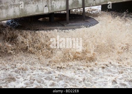 Daveyhulme Kläranlagen in Manchester, UK. Stockfoto