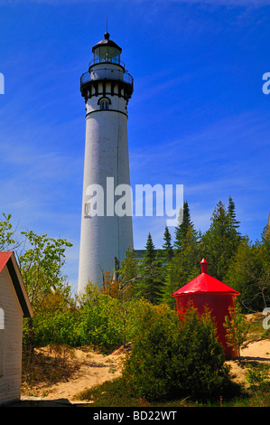 Leuchtturm auf South Manitou Island Stockfoto