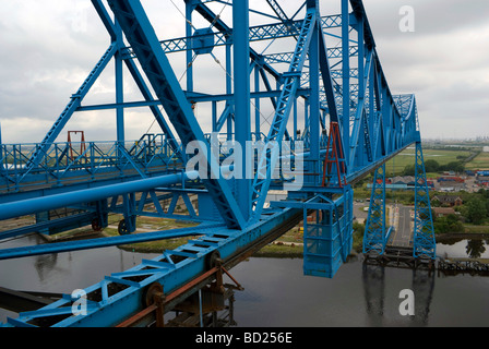 Blick von der Spitze der Transporter Bridge über den Abschlägen, Middlesbrough Stockfoto