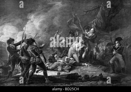 Tod von General Richard Montgomery im Angriff auf Québec 1775 Stockfoto