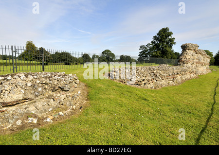 Römischen Stadtmauer in Verulamium Park St Albans Hertfordshire UK Stockfoto