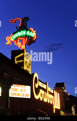 Historischen Stadtplatz der Cowboy Bar Jackson Hole Wyoming USA Stockfoto