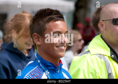 Tom Daley bürgerlichen Empfang und Parade. Plymouth, Devon. Im Südwesten. Fina World Champion Taucher. Olympische Taucher Stockfoto