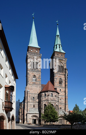 Evangelische, Pier-Basilika, St. Sebaldus-Kirche, Altstadt, Nürnberg, Mittelfranken, Franken, Deutschland, Europa Stockfoto