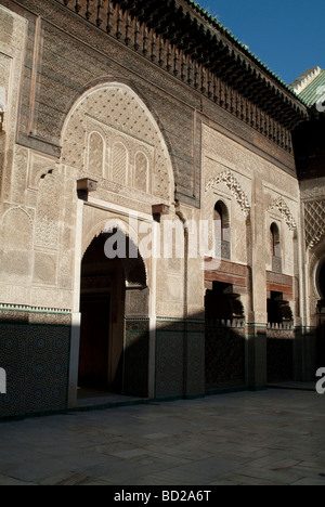 Inneren Atrium des Medersa Bou Inania Fes Marokko Stockfoto