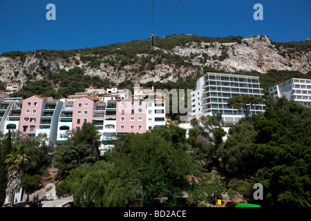 Ansicht der Gondelbahn. Gibraltar. Europa Stockfoto