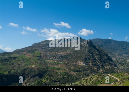 Landschaft mit den Rif Bergen Marokkos Stockfoto