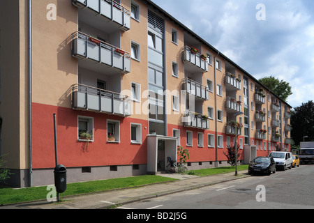 Route der Industriekultur, Friedrich Alfred Krupp, Arbeitersiedlung, Kruppsiedlung Friedrichshof in Essen, Ruhrgebiet, Nordrhein-Westfalen Stockfoto