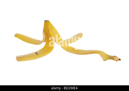 Bananenschale Haut Stockfoto