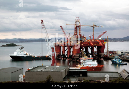 Oil Rig, Sotra, Bergen, Norwegen Stockfoto