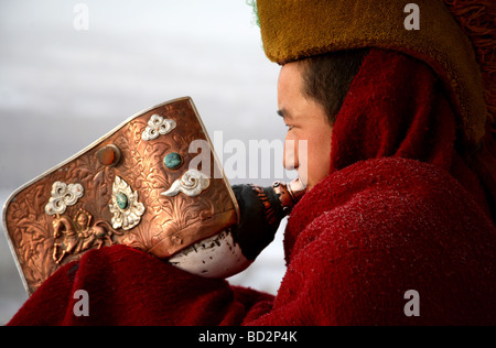 Bilder von der Winter-trekking-Tour auf den zugefrorenen Zanskar-Fluss in Ladakh / Telugu Chadar genannt wird, bedeutet Decke aus Eis. Stockfoto