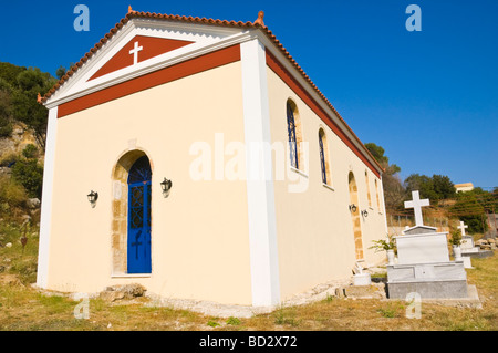 Neue Kirche, erbaut nach dem Erdbeben von 1953 am alten Skala auf der griechischen Insel Kefalonia Griechenland GR Stockfoto