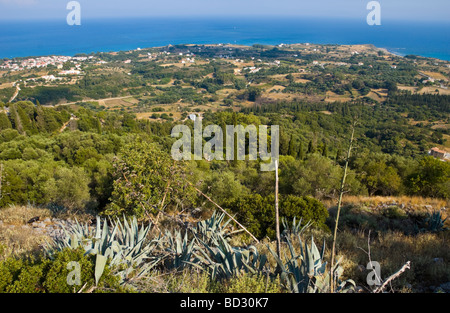 Blick über Skala von alten Skala auf mediterranen griechischen Insel Kefalonia Griechenland GR Stockfoto