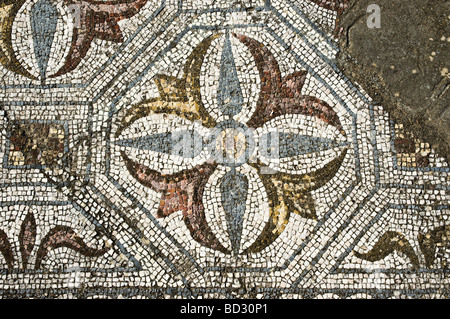 Mosaiken der römischen Villa von Pisoes in der Nähe von Beja Alentejo Portugal Stockfoto