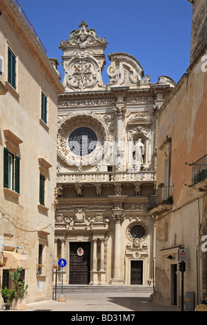 Der Basilika von Santa Croce, Lecce, Apulien, Italien. Stockfoto