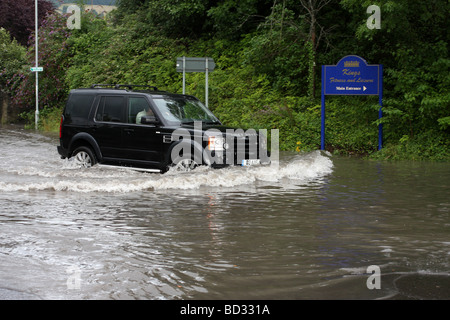 Flut Wasser in Cheddar, Somerset - 23. Juli 2009 Stockfoto