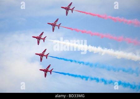 Die roten Pfeile Royal Air Force Kunstflugstaffel Stockfoto