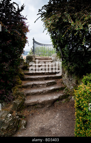 Treppe zum Pavillon im Jardin des Plantes. Paris, Frankreich. Stockfoto