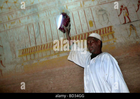 Nubia Sudan Gemälde im Grab des schwarzen Pharao el kurru Stockfoto