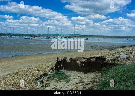 Langstone Harbour Meerblick Stockfoto