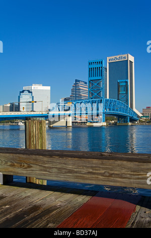 Main Street Bridge Skyline Jacksonville Florida USA Stockfoto