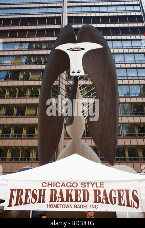 Picasso-Skulptur Daley Plaza in der Schleife Chicago Illinois Stockfoto