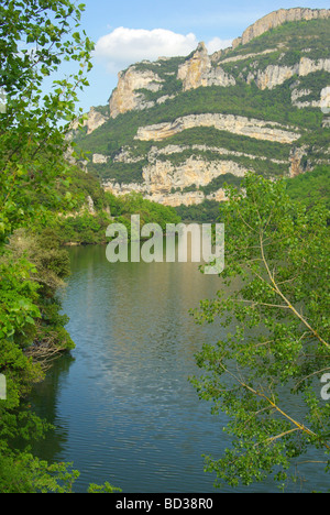 Rio Ebro Embalse de Sobron 14 Stockfoto