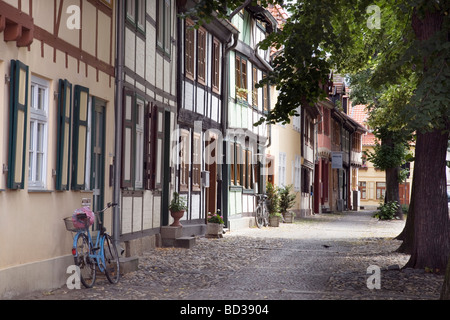 Kaiserstraße, Quedlinburg, Sachsen Anhalt, Deutschland Stockfoto