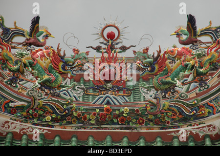 Dach des chinesischen Hong-San-Si-Tempel in Kuching Sarawak Borneo Malaysia südöstlich Asiatisch asiatische Stockfoto