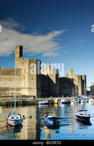 Caernarfon Castle Caernarfon Gwynedd Wales UK Stockfoto